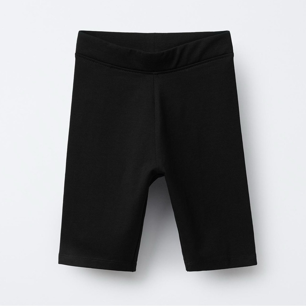 NWOT Zara Kids Classic Black Leggings Girls Biker Shorts Size 8